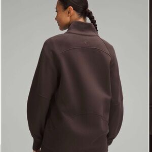 Lululemon Espresso Funnel-Neck Full Zip Jacket Oversized